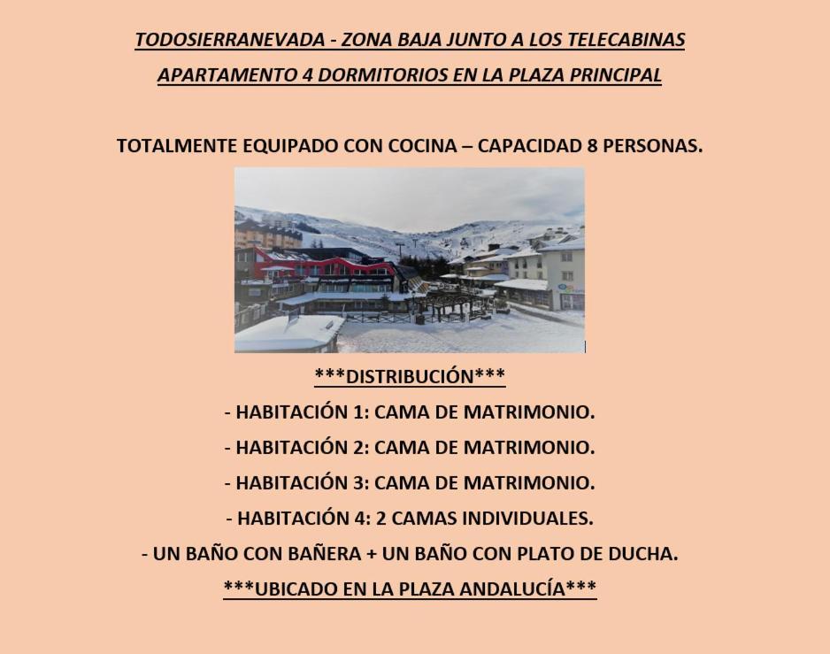 Todosierranevada Zona Baja - Apartamentos De 4 Dormitorios - Junto A Los Telecabinas Sierra Nevada Bagian luar foto